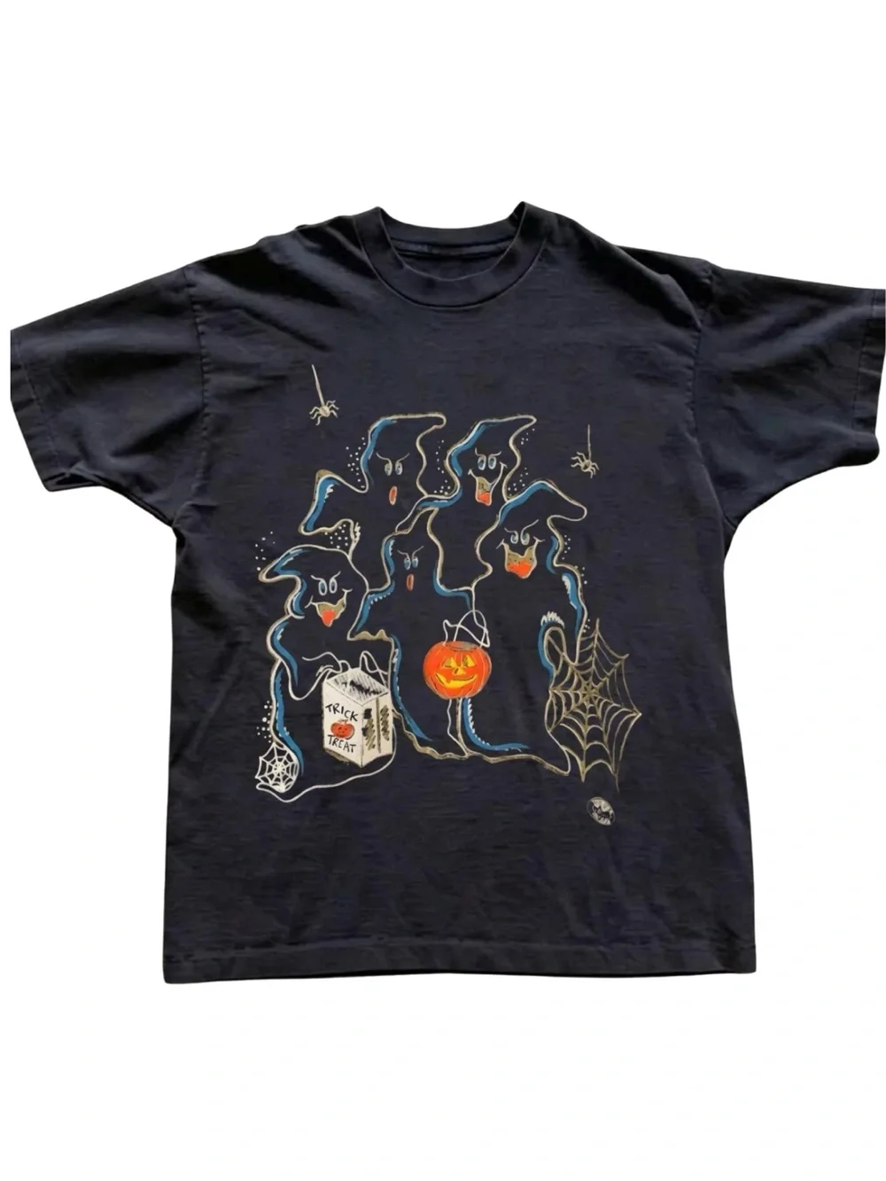 Gildan Black Halloween Ghosts Graphic Costume Tee